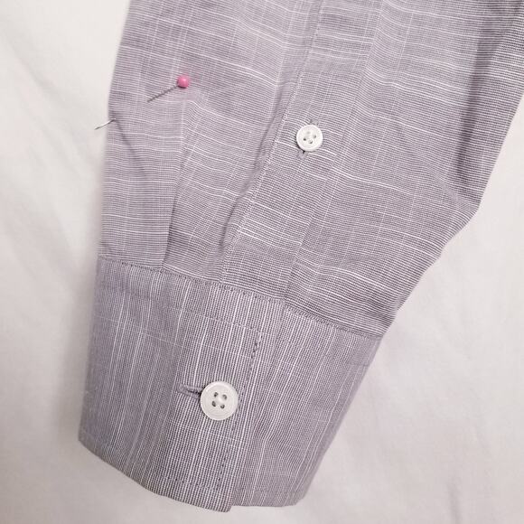 Calvin Klein Men's Gray Shirt Long Sleeve Button Up 100% Cotton Stretch Size L69 - Picture 6 of 13